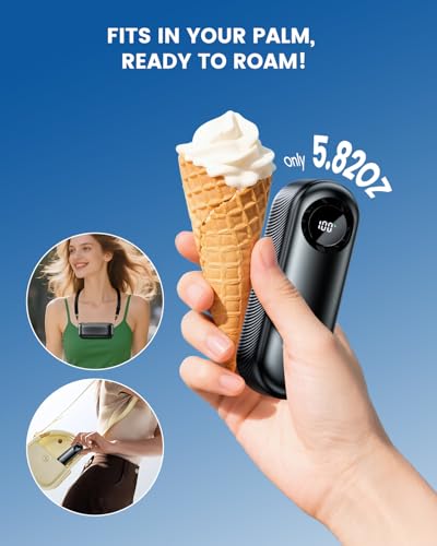 coldSky Portable Handheld Turbo Fan,1-100 Adjustable Speed Personal Fan,4000mAh Rechargeable Mini Fans,16,000 RPM Small Fa...
