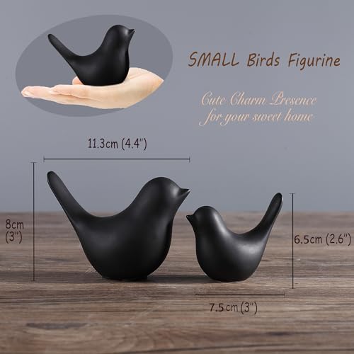 FANTESTICRYAN Small Animal Statues Home Decor Modern Style Black Decorative Ornaments for Living Room, Bedroom, Office Des...