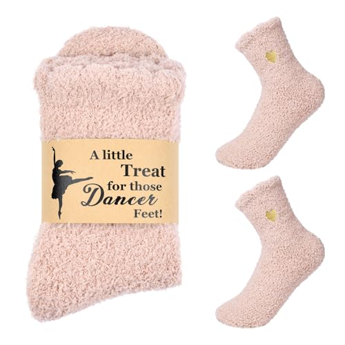 Brikabia Dance Gifts for Dancers, Ultra Soft Fuzzy Dance Socks for Women Dancer Party Favor