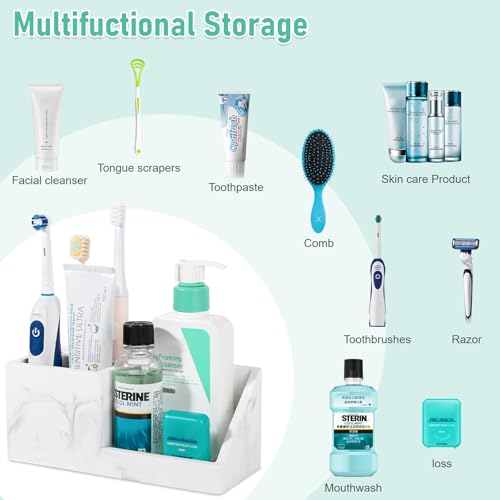 Diatomite Toothbrush Holders for Bathrooms, Quick Dry Electric Tooth Brush and Toothpaste Organizer Bathroom Accessories f...