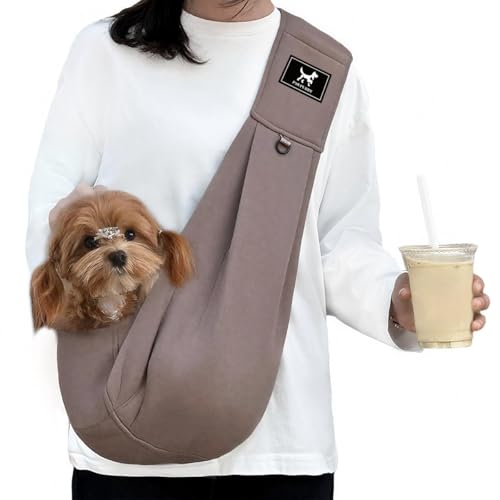 PAWPUBBY Dog Sling Carrier for Small Dogs & Cats up to 15 lbs, Hands-Free Pet Carrier Bag, Plus Size L Fits 47-53 in Bust,...