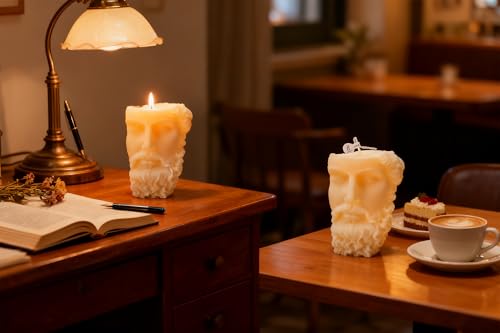 Half-Face Statue Scented Candle,Artistic Botanical Soy Wax Candle,Minimalist for Home Decor,Wedding Centerpieces,Photo Pro...