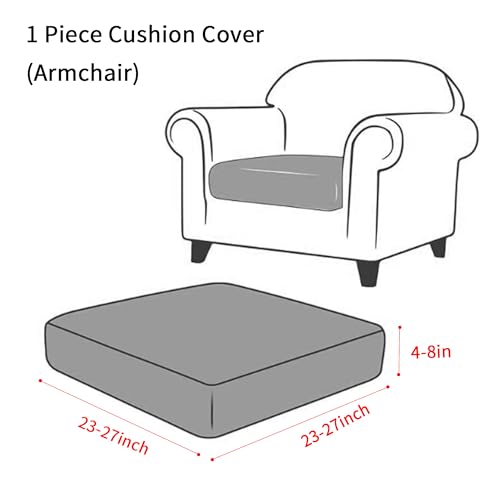 EVOLLER Waterproof Couch Cushion Cover 26x26 Stretch Printed Floral Cushion Cover for Couches and Sofas Indoor Outdoor Was...