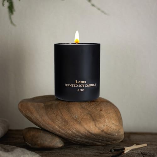 Kelly's Custom Candles Scented Candles for Women,Premium Lotus Aromatherapy Candles, Home Scented Candle, 6 oz Soy Candle...