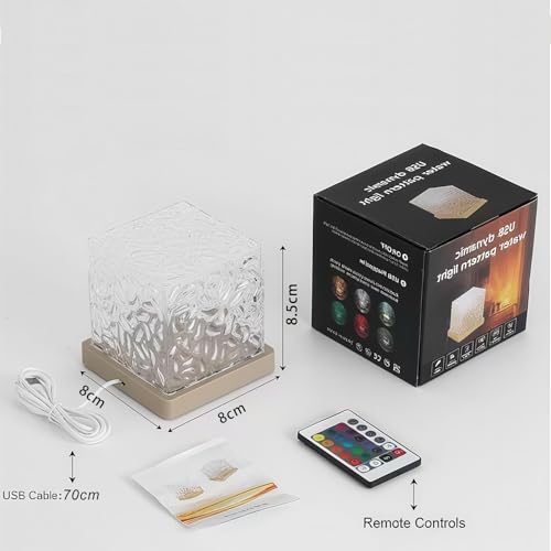 Ocean Wave Projector Light - 16-Color Luminorthe Cube Lamp with Remote, 3D Holographic Water Ripple Romantic Ambient Light...