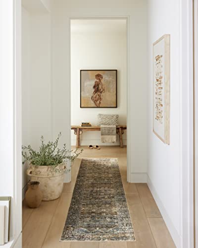 Loloi Amber Lewis Morgan Collection MOG-05 Spice/Lagoon 2'-3" x 11'-6" 38" Thick Runner Rug feat. CloudPile, Neutral, Room...