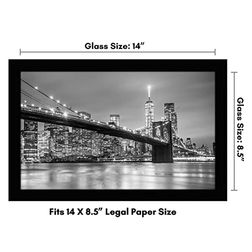 Americanflat 8.5x14 Picture Frame with Shatter-Resistant Glass - Signature Collection - Gallery-Style Frames Made of Engin...