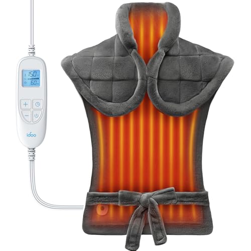 iDOO Heating Pad for Neck and Shoulders and Back for Pain Relief, Mothers Day Gifts for Mom Women Men Elderly, FSA Eligibl...