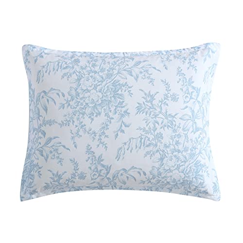 Laura Ashley - Queen Comforter Set, Soft & Reversible Cotton Floral Bedding with a Medium Weight Feel, 3 Piece Bed Set wit...
