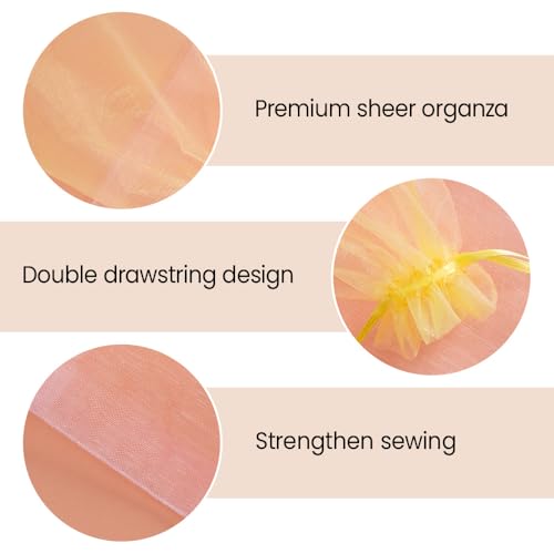 Meowoo 100PCS Organza Bags, 3x4in Small Mesh Bags Drawstring for Jewelry, Candy, Christmas, Sachets, Festivals, Bathroom S...