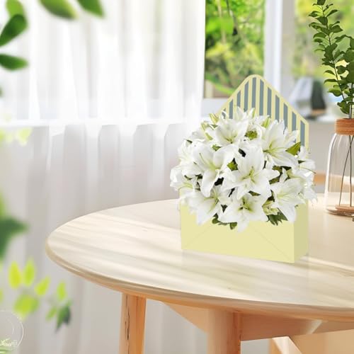 4 Pcs Mother's Day Florist Bouquet Envelope Boxes Mixed Style Flower Bouquet Packaging Gift Paper Boxes Gift Wrapping Enve...