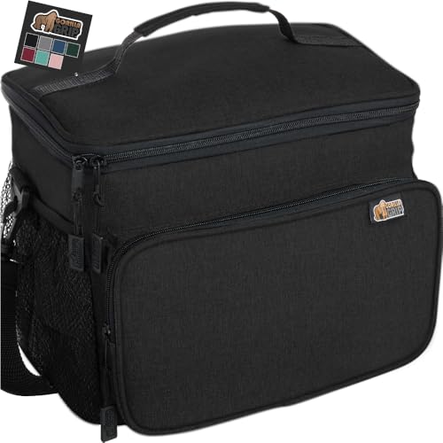 GORILLA GRIP Insulated Lunch Box Bag for Women Men,15L, Leakproof XL Reusable Soft Cooler Bags, Multiple Compartments, Mes...