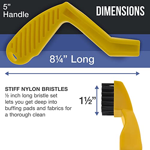 TCP Global Polishing and Buffing Pad Cleaning Spur Tool and Foam Pad Conditioning Brush - Clean Recondition Polisher Buffe...