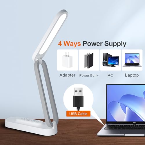 Giryuhd LED Desk Lamp for Office Home & Battery Operated Lamp Rechargeable Lamp Foldable & Portable Light, LED Desk Light ...