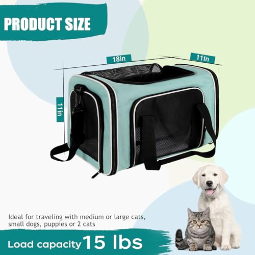 Cat, Dog Carrier for Small Medium Pet Carriers Up to15Lbs, Cats Carrier Soft- Sided Puppy Dogs Bag Portable Foldable Airli...