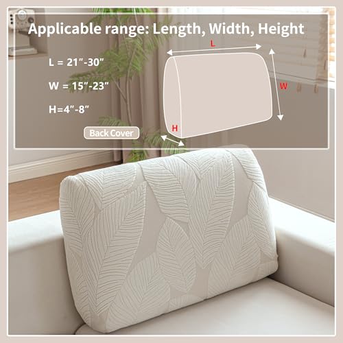 QIANMEW Couch Covers for Sectional Sofa, Washable Stretch Soft Sofa Cushion Covers L Shape Sofa Slipcovers Anti Slip Furni...