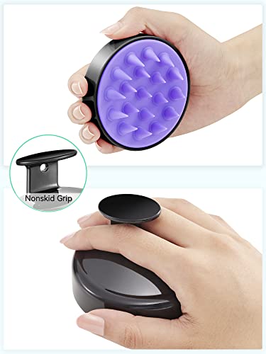 HEETA Scalp Massager Hair Growth, Soft Silicone Scalp Scrubber Shampoo Brush for Exfoliation, Dandruff Removal Head Massag...