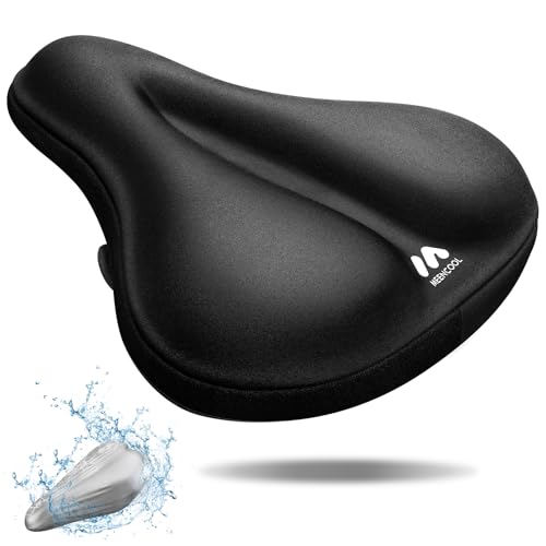 MEENCOOL Bike Seat Cushion - Gel Padded Bike Seat Cover for Men Women Comfort, Adjustable Velcro Secure Bicycle Seat Cushi...