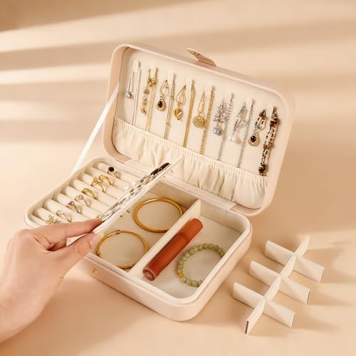 Greenfeather Jewelry Box, Jewelry Organizers and Storage Small Jewelry Boxes for Women Portable Jewelry Organizer Storage ...