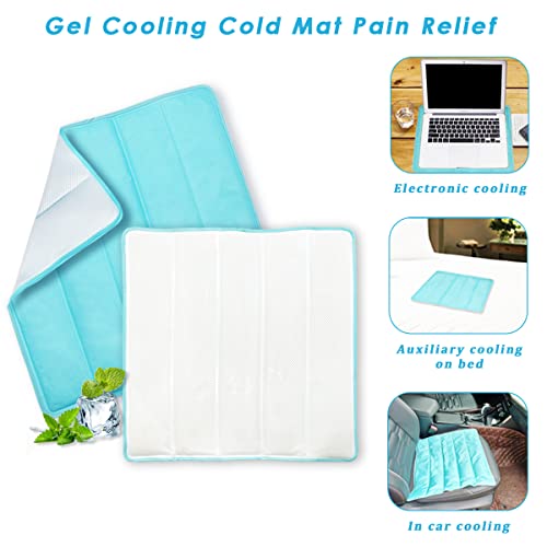Ice Cooling Mat, Gel Cooling Cold Mat Pain Relief, Injuries Mesh Fabric Hot Cold Therapy Pack for Back, Shoulder, Knee, Be...