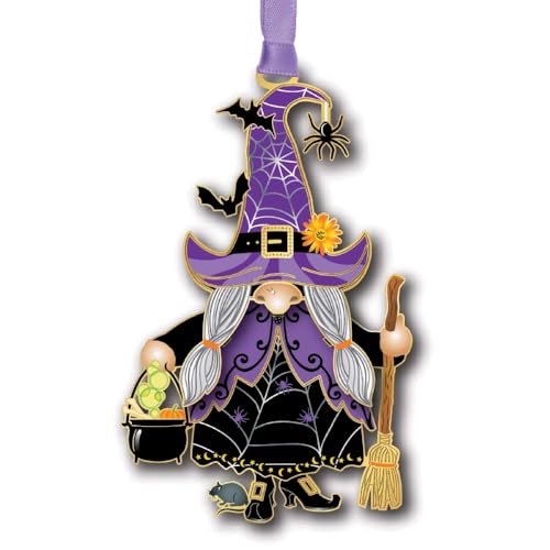 Beacon Design Witch Gnome Hanging Ornaments - Halloween Tree Ornament, 100% Brass Witching Hour Keepsake Gift, Spooky and ...