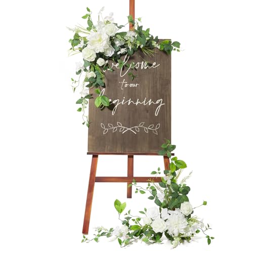 Ling's Moment 2pcs Wedding Flowers Garland Artificial Floral Swag Arch Decorations Greenery Arrangements Lily of The Valle...