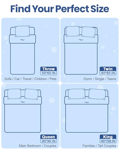 Ailemei Direct Cooling Throw Blanket for Hot Sleepers,Double Sided Cold Effect, Lightweight Breathable Summer Bed Blanket ...