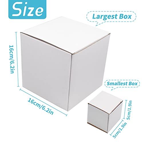 KeaJuidy 12pcs Prank Gift Box Nesting Gift Boxes Assorted Size Surprise Box Square Funny Gag Gift Nesting Cartons Great fo...
