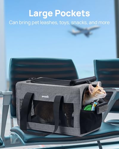 Airline Approved Cat Carrier, Pet Carrier Soft-Sided, Portable Dog Carrier with Stable Structure, TSA Approved Pet Carrier...