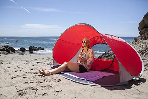 PICNIC TIME NCAA Georgia Tech Yellow Jackets Manta Portable Beach Tent, Pop Up Tent, Beach Sun Shelter Pop Up, (Gray with ...