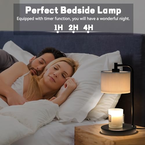 NITOWOLF Candle Warmer Lamp with Timer, Dimmable Candle Wax Warmer Electric Candle Lamp for Scented Candles with Bulbs, Ch...