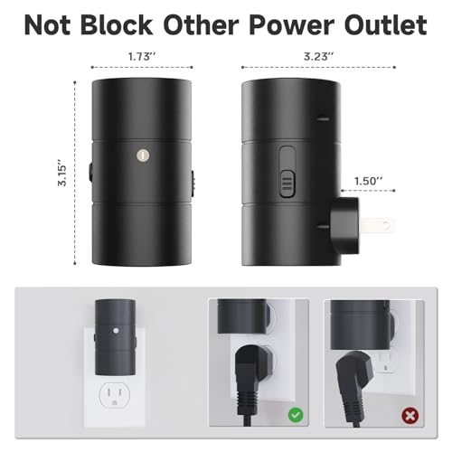 NIORSUN Night Lights Plug into Wall, Dimmable with 3 Color Modes & Auto On/Off Sensor, Ultra-Slim Nightlight for Hallway, ...