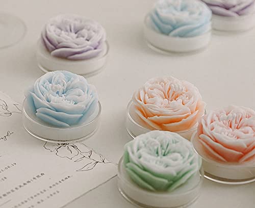 Rose Flower Shaped Scented Candle,Handmade Aroma Soy Wax Decorative Candle for Table Photo Prop Birthday Gift,Prefect for ...