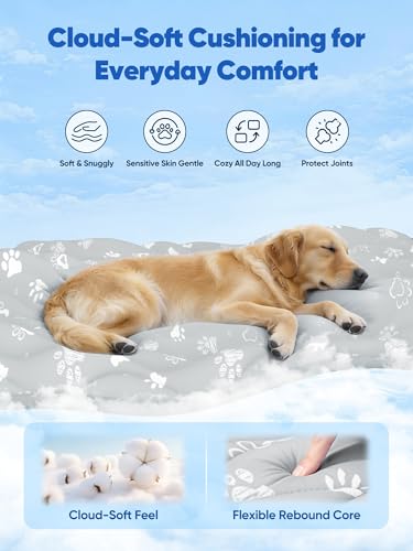 Rywell Super-Absorbent Cooling Mat for Dogs 44"x32" Arc-Chill 3.0 & Color-Changing Dog Cooling Mat, Stay Cool & Dry, Washa...