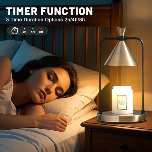 Qoyntuer Candle Warmer Lamp with Timer Dimmer, Birthday Gifts for Women Mom, House Warming Gifts New Home Room Decor, Plu...