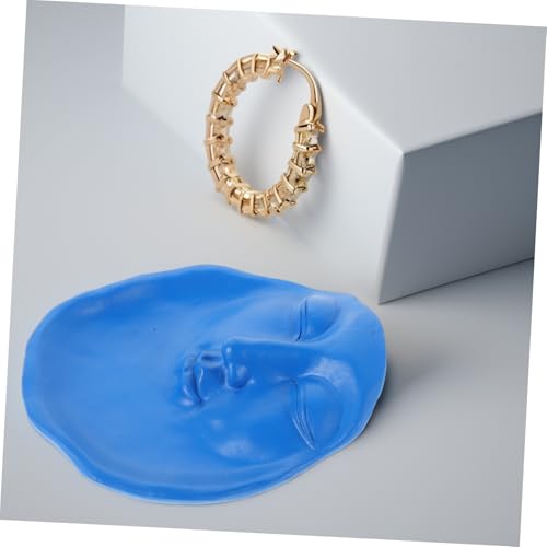HOOTNEE Modern Face Tray Stylish Jewelry Dish and Candle Storage for Room Vanity Decor Trinket Tray for Aesthetic Home Org...
