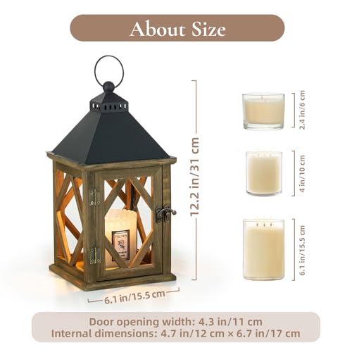 Staymoment Candle Warmer Lamp with Timer: Farmhouse Candle Warmer Lantern Scented Wax Candle Burner Dimmable Vintage Home ...