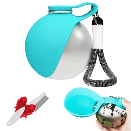Portable Dog Water Ball, Foldable Pet Water Bottle – Portable, Leak-Proof & Perfect for Travel, 304 Stainless Steel Large-...