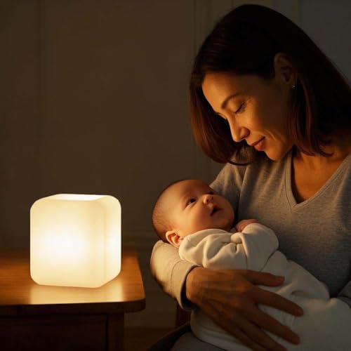 COPU 6 inch Rechargeable LED Cube Light, 16 Colors Changing Tesseract Light Cubes w/Remote, Dimmable Cosmic LED Cube Mood ...