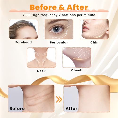 ayattecy Portable Neck and Face Massager, Multifunctional Facial Massage Tool, 7 Color Led Face Neck Massager for Skin Car...