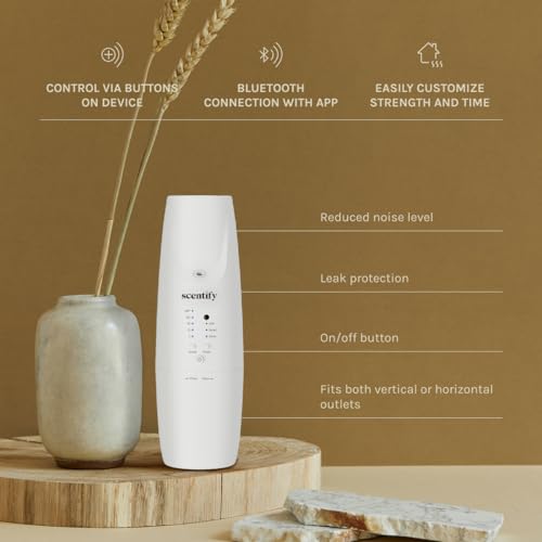 Scentify Plug-in Diffuser V2 - for Home, Office, Spa - Aromatherapy Bluetooth App Control - Waterless Quiet Aroma Essentia...