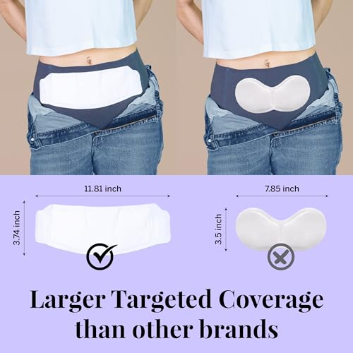 Pixie Large Period Cramps Menstrual Pain Relief Heat Patches for Feminine Care - Lower Abdominal & Back Ache Therapy - Up ...