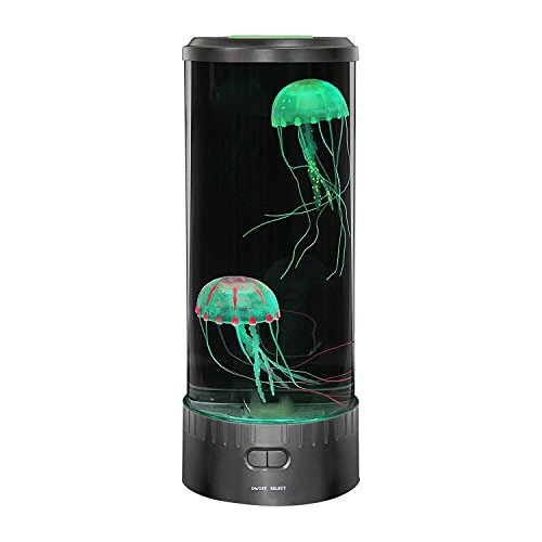 Lightahead Large Round LED Jellyfish Lamp – 18 LEDs with Vibrant Color-Changing Effects – The Ultimate Sensory Fake Aquari...