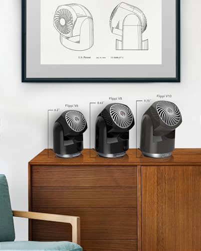 Vornado Flippi V6 Compact Air Circulator Fan, Quiet Portable Travel Fan for Office or Bedroom, Adjustable Head, 2 Speeds, ...