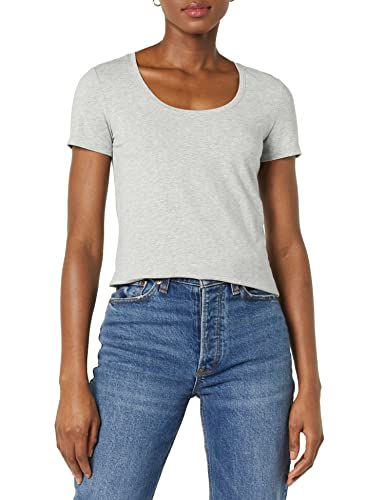 Amazon Essentials Women's Regular-Fit Short-Sleeve Scoop Neck T-Shirt, Summer Casual, Pack of 2
