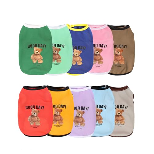 Ittokis 10 Pack Dog Cooling Shirts Breathable Instant Cooling Dogs Vest Lightweight for Summer Dog Clothes cat Clothes (XL)