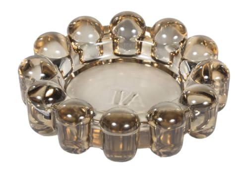 Alice Lane Original Bubble Candle Dish – Chic Smoky Glass Candle Dish for Home Decor – Decorative Modern Candle Holder for...
