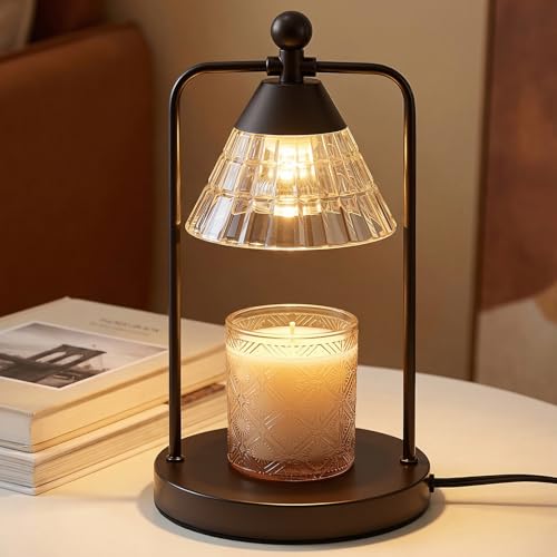 Candle Warmer Lamp with Timer Dimmer, Electric Wax Melt Warmer Lamp for Jar Candles Lights, Candle Lamp Warmer with 2 Bulb...