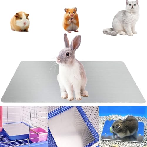 XIEHUZA Rabbit Cooling Pad, 12x8 in Self Cooling Mat for Hamster Guinea Pig Chinchilla Bunny Kitten Cat and Other Small An...