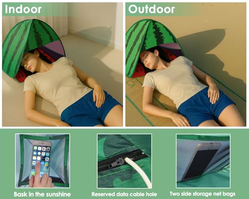 YCConcept Mini Tent for Pets Small Dog Tent for Beach Portable Pop Up Sun Shade Shelter with Phone Compartment for Puppy a...